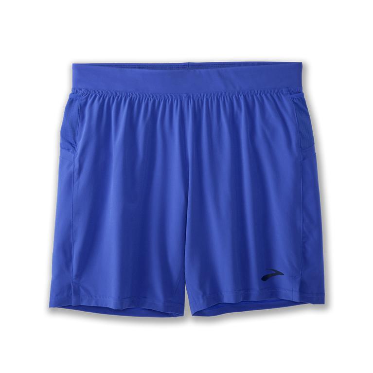 Brooks Men's SHERPA 7 2-IN-1 Running Shorts - Amparo Blue - Canada (EFSOX-1748)